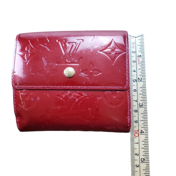 Authentic Louis Vuitton Portefeuille Elise Bifold Wallet Monogram Vernis - Picture 10 of 12